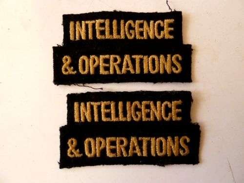 Original WW2 Civil Defence Cloth Shoulder Titles Intelligence & Operations — image 2