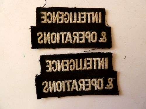 Original WW2 Civil Defence Cloth Shoulder Titles Intelligence & Operations — image 3