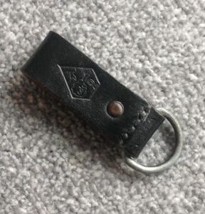 Black Leather 'D' ring/Belt Loop