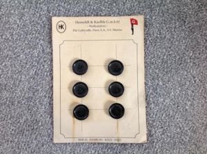 Uniform Buttons On Original Suppliers Card Stock