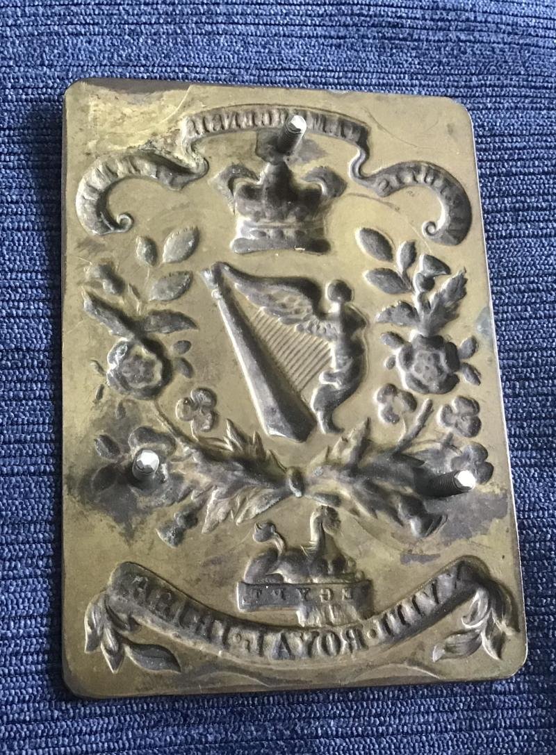 18th Royal Irish Regiment Cross Belt plaque — image 2