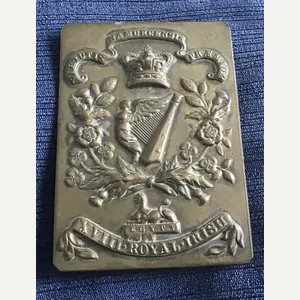 18th Royal Irish Regiment Cross Belt plaque