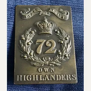 72nd Regiment Duke Of Albany's Cross Belt Buckle WW1