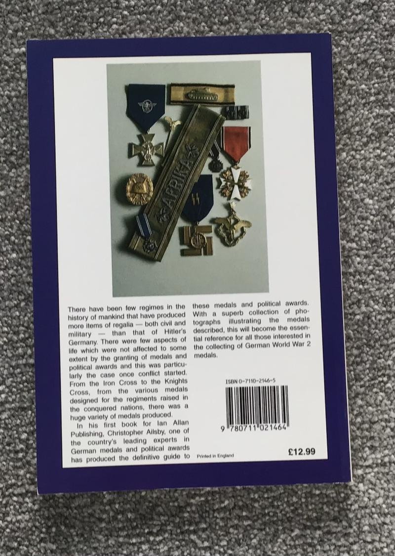 Book-WW2 German Maedals and Political Awards-Ailsby — image 4