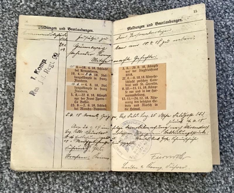 WW1 German Soldiers Military Pass — image 3