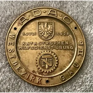 Third Reich A.D.A.C. Plaque