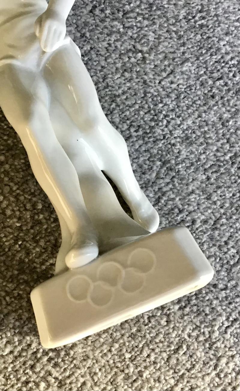 Vintage Porcelain Olympic Torch Bearer — image 3