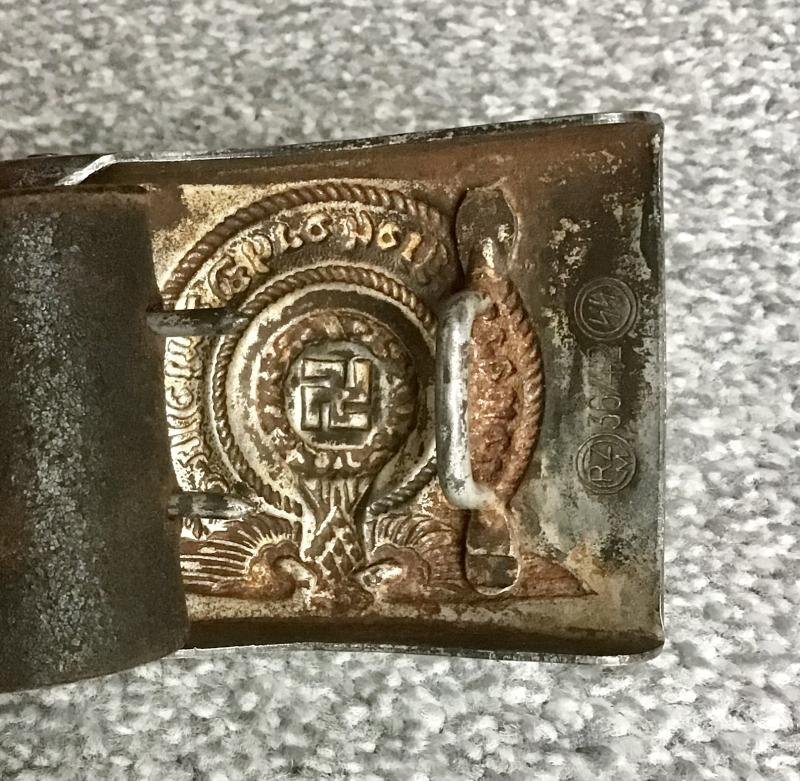 Third Reich SS EM/NCO Belt and Buckle — image 3