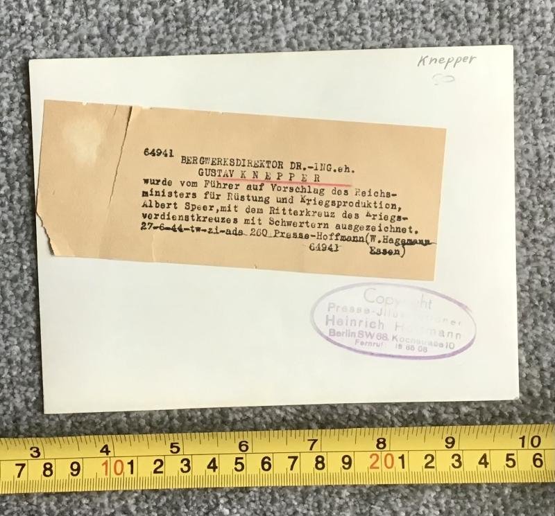 Third Reich Press Photo-knight Cross of the War Merit Cross — image 2