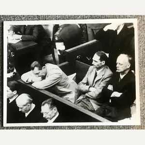 Third Reich Press Photo-Nuremberg War Crimes Trials
