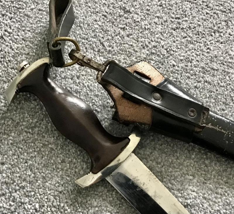 Third Reich NSKK Dagger with Vertical Hanger-Voos — image 3