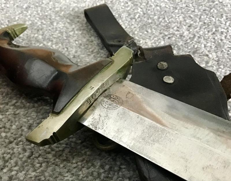 Third Reich SS Erased Röhm Dagger-Eickhorn with Vertical Hanger — image 4