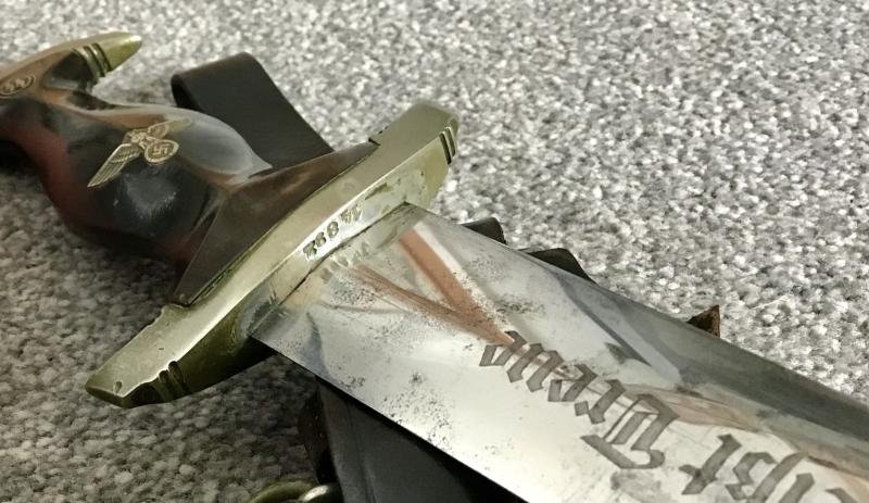 Third Reich SS Erased Röhm Dagger-Eickhorn with Vertical Hanger — image 5