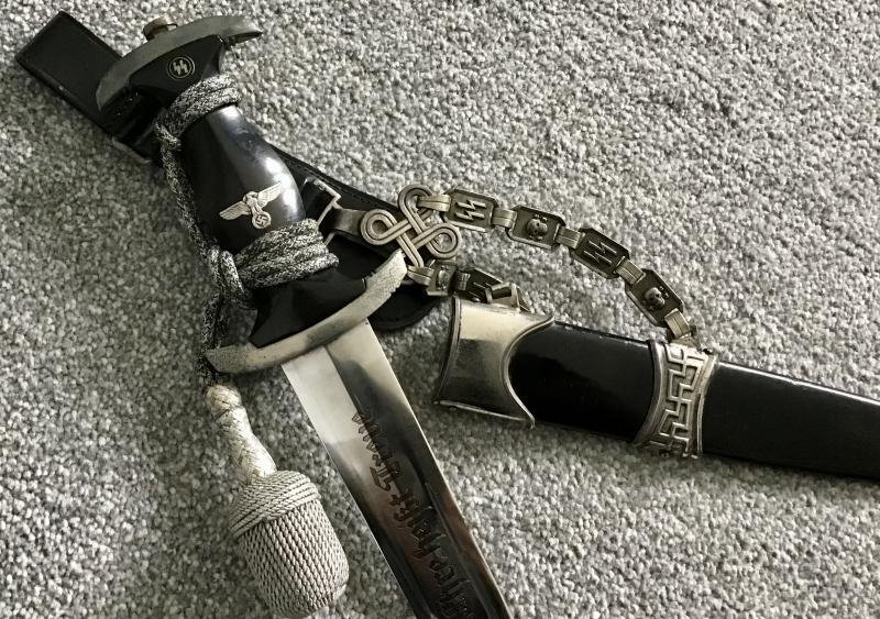 Third Reich SS Chained Dagger-Böker with Capture Details — image 2