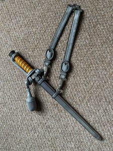 UNTOUCHED AND COMPLETE ARMY DAGGER WITH STRAPS & KNOT BY …