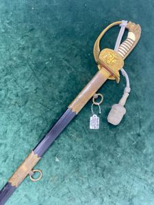 THIRD REICH NAVAL OFFICERS DRESS/PARADE SWORD WITH ORIGINAL KNOT.