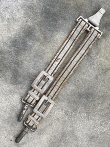 A GOOD SET OF RED CROSS DAGGER HANGERS.