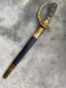 A VERY RARE FORESTRY CUTLASS BY HOLLER WITH EAGLE & …