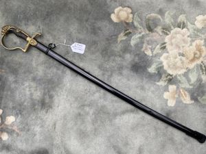 EARLY ALL BRASS THIRD REICH LIONS HEAD PARADE SWORD