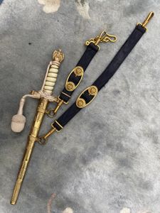 A BEAUTIFUL NAVY DAGGER WITH MATCHING STRAPS & KNOT IN …
