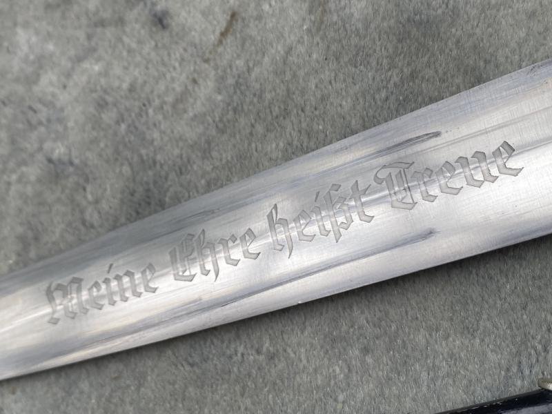 VERY EARLY 1936 SS CHAINED DAGGER - ALL NICKEL FITTINGS! — image 7