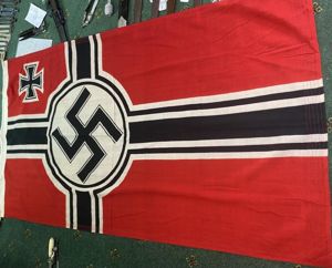 SUPERB EXAMPLE OF A NEAR MINT REICHSKRIEGSFLAG.