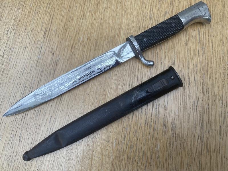 THIRD REICH SHORT ETCHED DRESS BAYONET BY PUMA. — image 2