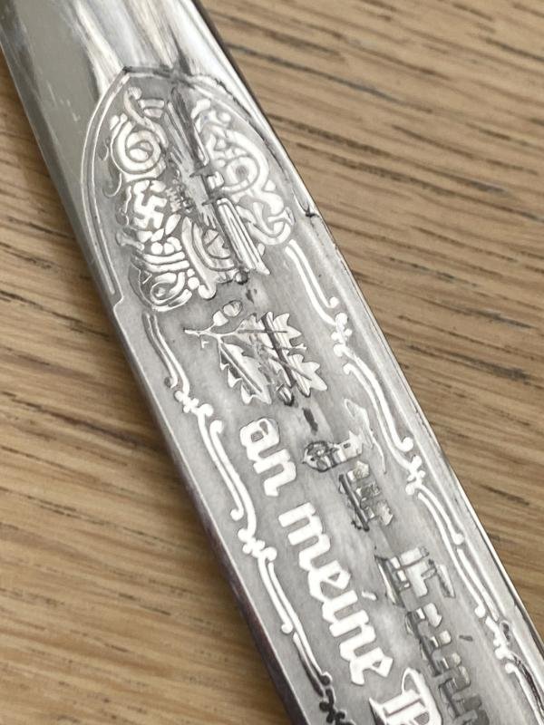 THIRD REICH SHORT ETCHED DRESS BAYONET BY PUMA. — image 4