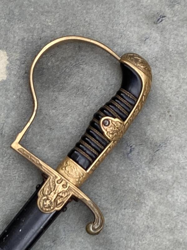 A NICE EARLY ALL BRASS WEHRMACHT OFFICERS SWORD BY ALCOSO. — image 3