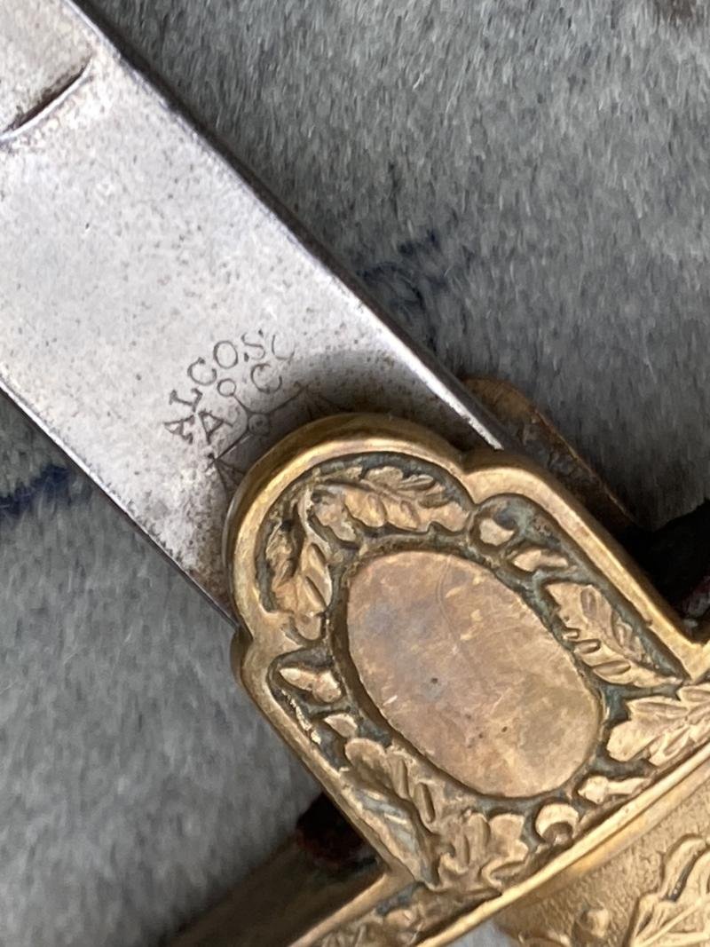 A NICE EARLY ALL BRASS WEHRMACHT OFFICERS SWORD BY ALCOSO. — image 7