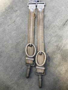 AN INTERESTING VARIANT SET OF ARMY OFFICERS DAGGER HANGERS.