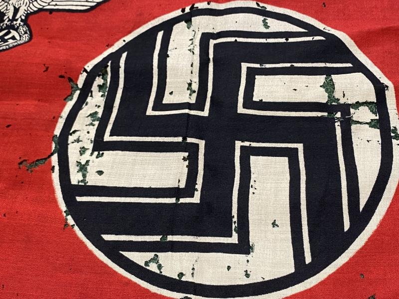 ULTRA RARE SMALLEST SIZED REICHSDIENST FLAG WITH MARINE MARKING. — image 4