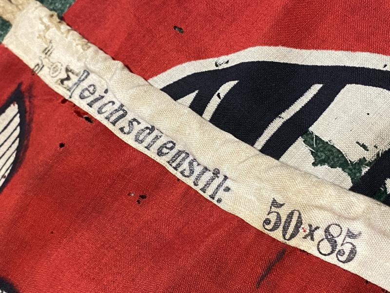 ULTRA RARE SMALLEST SIZED REICHSDIENST FLAG WITH MARINE MARKING. — image 7
