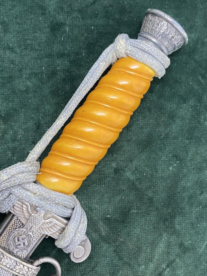 A PERSONALISED/NAMED ARMY DAGGER IDENTIFIED TO AN OFFICER BY ALCOSO WITH STRAPS AND KNOT. — image 3