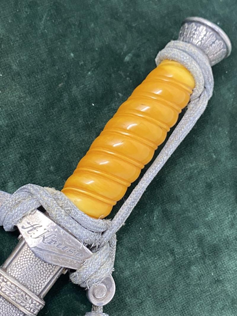 A PERSONALISED/NAMED ARMY DAGGER IDENTIFIED TO AN OFFICER BY ALCOSO WITH STRAPS AND KNOT. — image 6