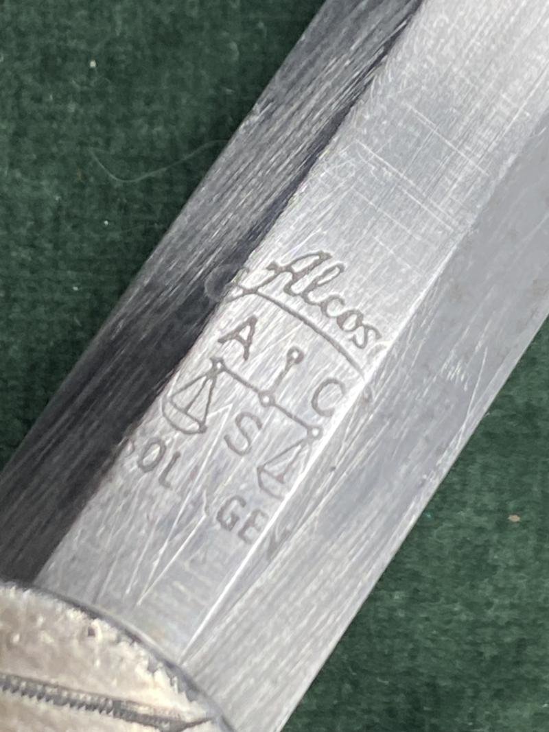 A PERSONALISED/NAMED ARMY DAGGER IDENTIFIED TO AN OFFICER BY ALCOSO WITH STRAPS AND KNOT. — image 8