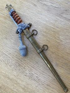 !!!! NAVY DAGGER WITH DEEP ORANGE GRIP AND BULLION KNOT!!!!