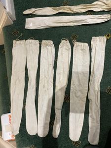 OLD COTTON DRAW STRING DAGGER BAGS.