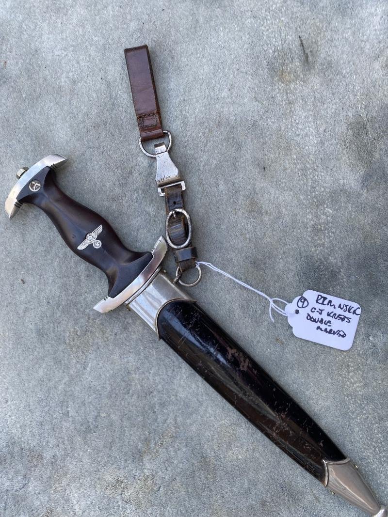 A NSKK (MARINE?) DAGGER BY C.J. KREBS DOUBLE MARKED!! — image 2