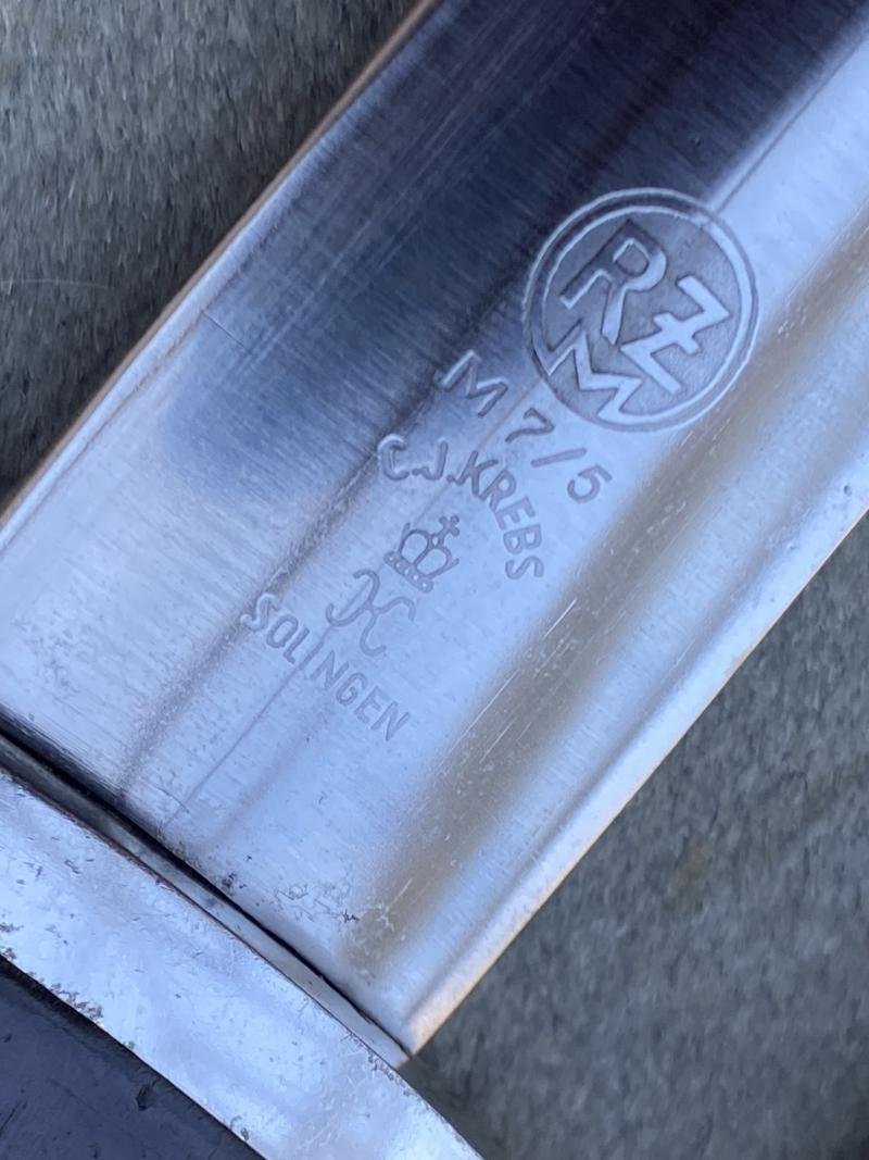 A NSKK (MARINE?) DAGGER BY C.J. KREBS DOUBLE MARKED!! — image 7