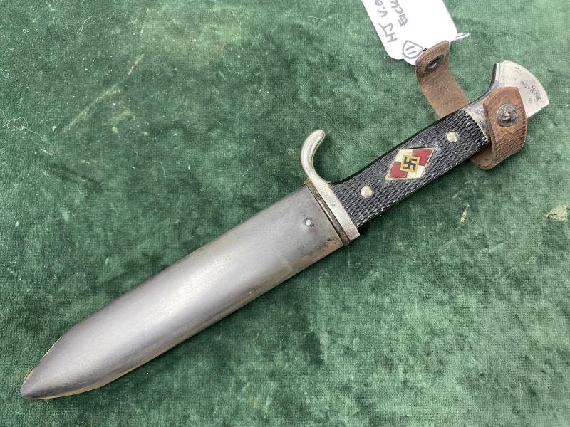 EXTREMELY EARLY, INITIAL PRODUCTION HITLER YOUTH KNIFE BY EICKHORN. — image 2