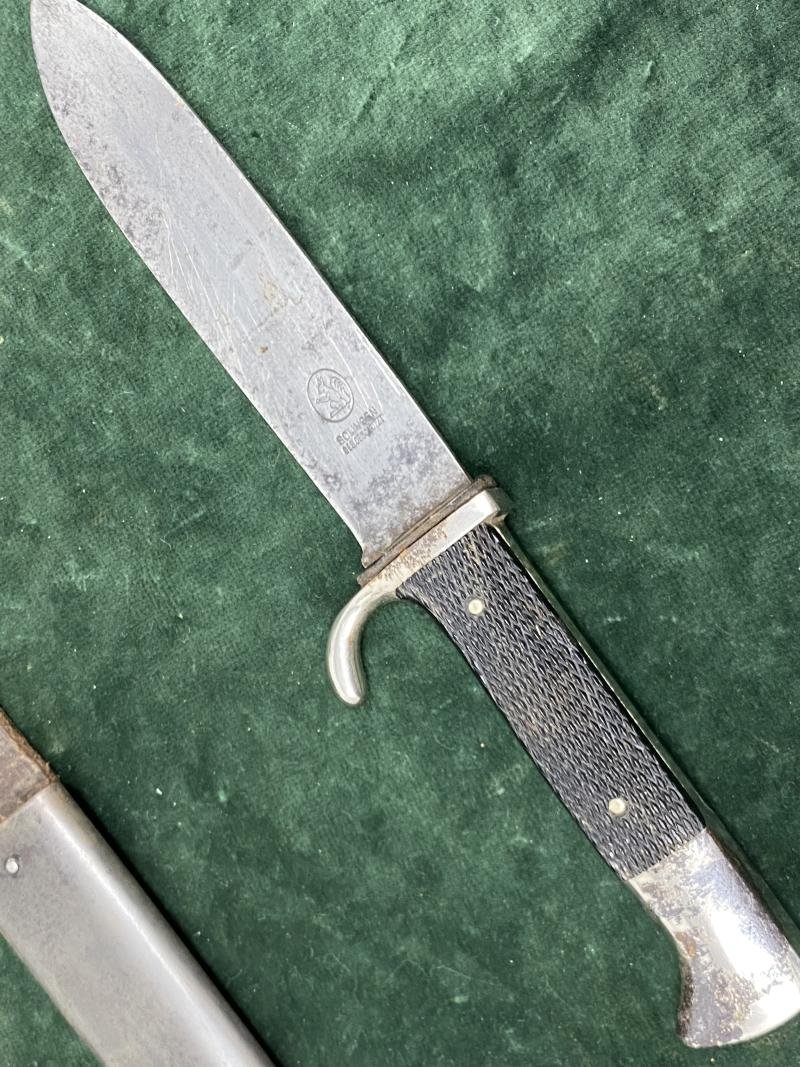 EXTREMELY EARLY, INITIAL PRODUCTION HITLER YOUTH KNIFE BY EICKHORN. — image 8