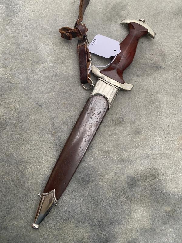 EARLY SA DAGGER WITH TRIPLE HANGER RARE 9/10 MAKER. — image 4