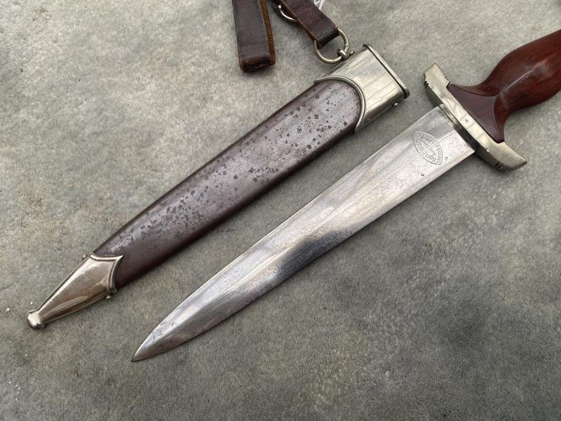 EARLY SA DAGGER WITH TRIPLE HANGER RARE 9/10 MAKER. — image 6