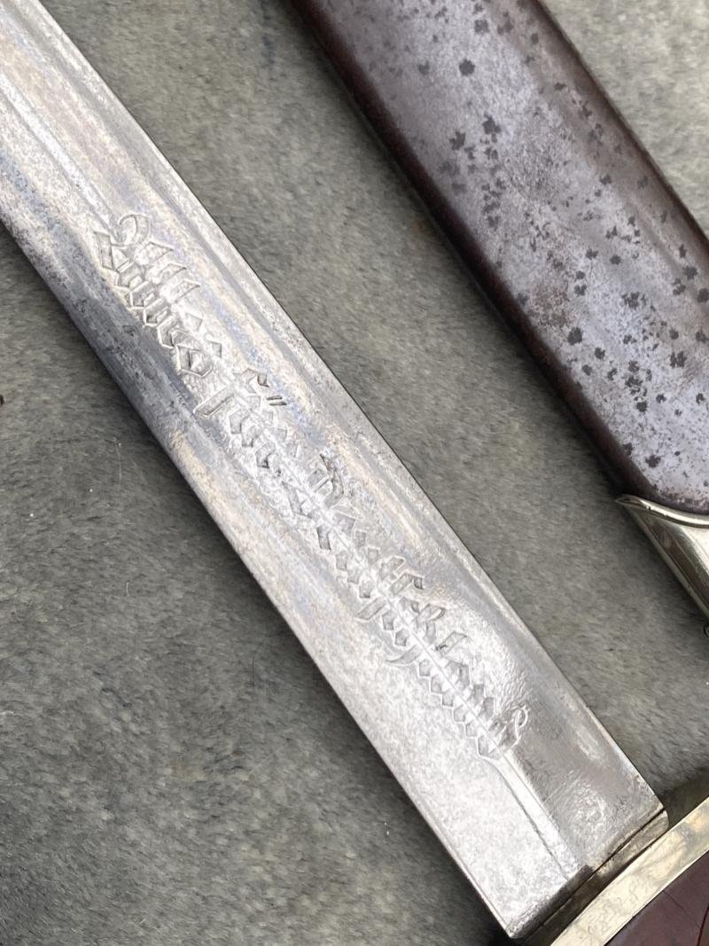 EARLY SA DAGGER WITH TRIPLE HANGER RARE 9/10 MAKER. — image 8