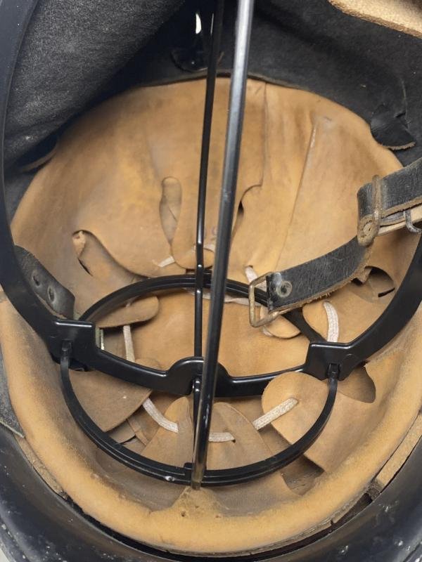 THIRD REICH LIGHTWEIGHT, DOUBLE DECAL FIRE HELMET WITH NECK PROTECTION. — image 6