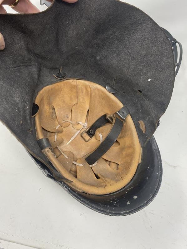 THIRD REICH LIGHTWEIGHT, DOUBLE DECAL FIRE HELMET WITH NECK PROTECTION. — image 7