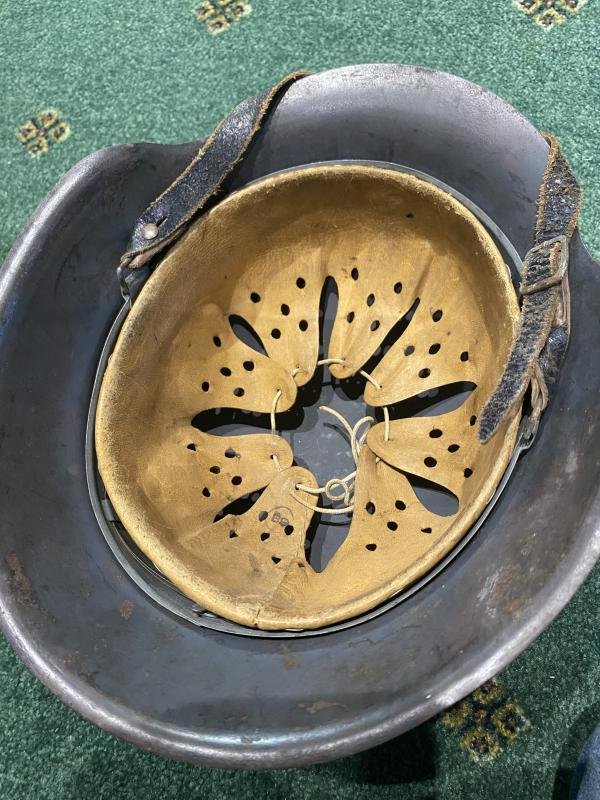 THIRD REICH M42 'RAW EDGE' LUFTWAFFE HELMET. — image 6