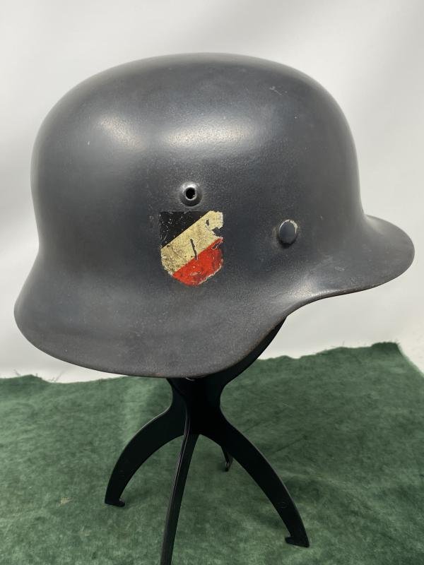 ORIGINAL M35 DOUBLE DECAL LUFTWAFFE HELMET. — image 4