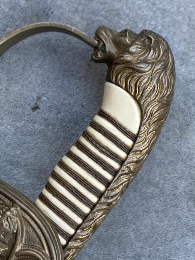 IMPERIAL GERMAN NAVAL SWORD WITH HAMMERED SCABBARD. — image 4